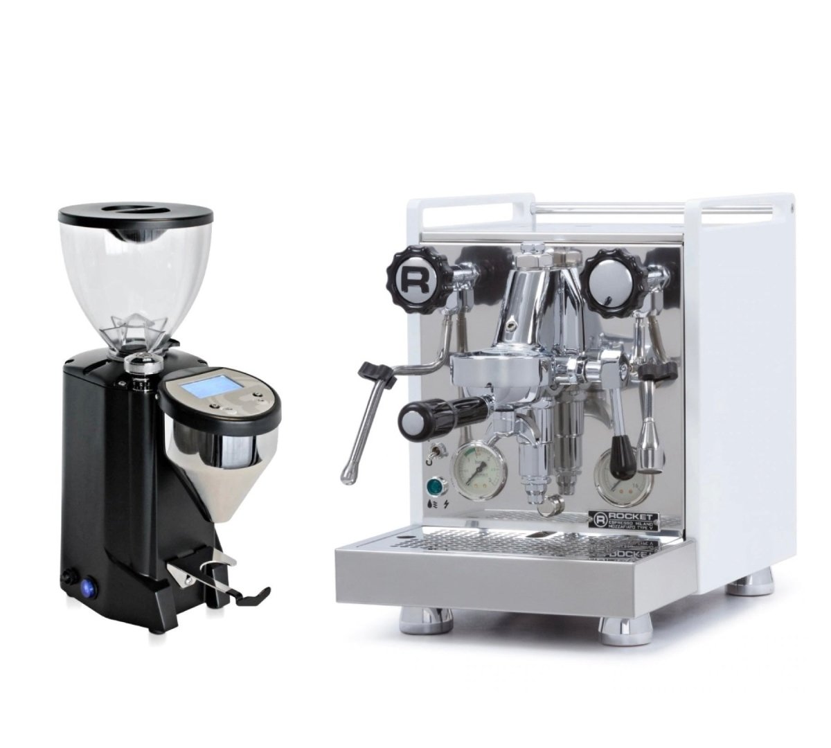 Rocket Mozzafiato Crono V and Rocket Fausto Grinder (Bundle) - Café Liégeois